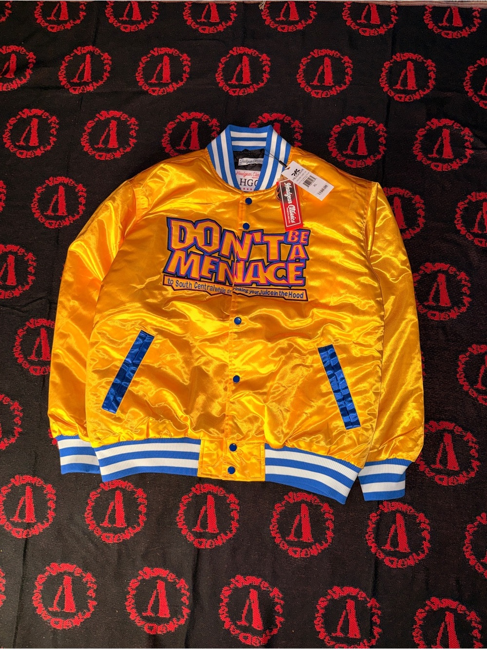 Don't Be A Menace Satin Bomber Jacket - HeadGear NWT